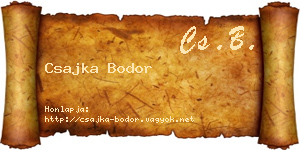 Csajka Bodor névjegykártya